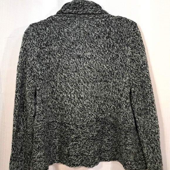 Retro Balero Cardigan by MUDD Verigated Black & White, Sz XL - Picture 5 of 5